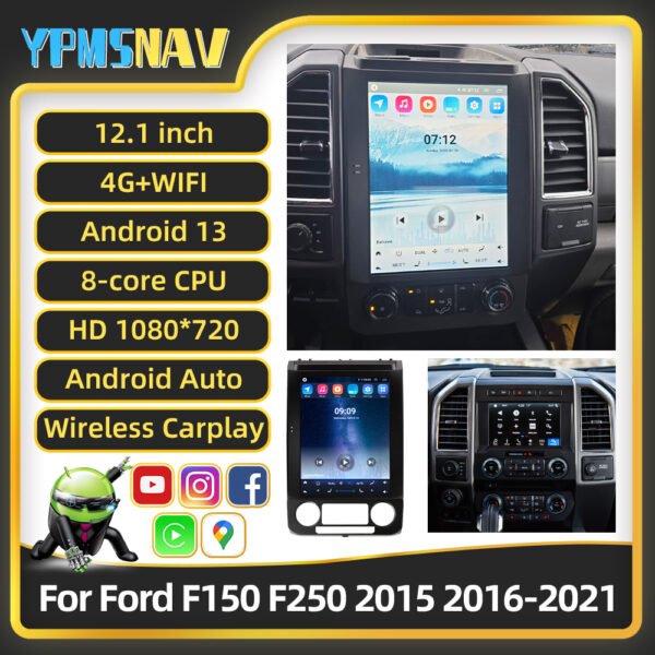 12.1 Inch Car Radio For Ford Raptor F150 F250 F350 2015-2021