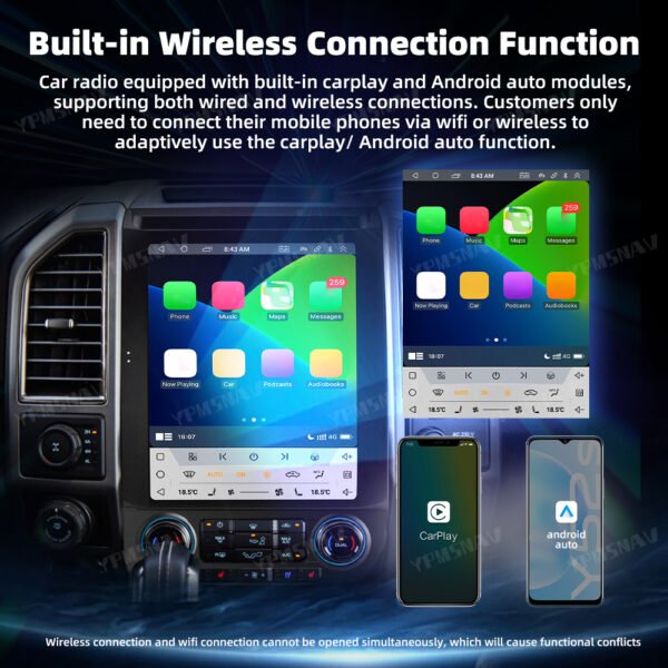 carplay 12.1 Inch Qualcomm Car Radio For Ford Raptor F150 F250 F350 2015-2021
