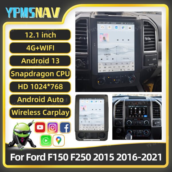 主图 12.1 Inch Qualcomm Car Radio For Ford Raptor F150 F250 F350 2015-2021