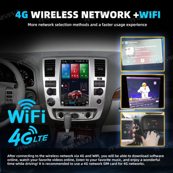 4G+WIFI 12.1 Inch Car Radio For Nissan Patrol Armada SE For Infiniti QX56 2006-2012