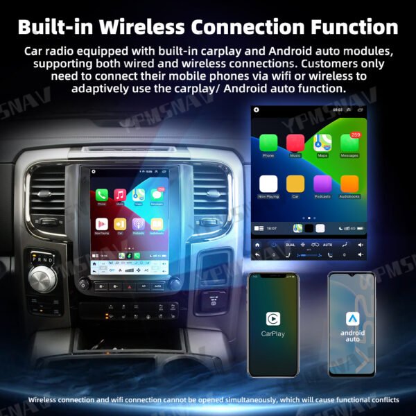 carplay 10.4 Inch Car Radio For Dodge Ram 1500 2500 3500 2013-2018