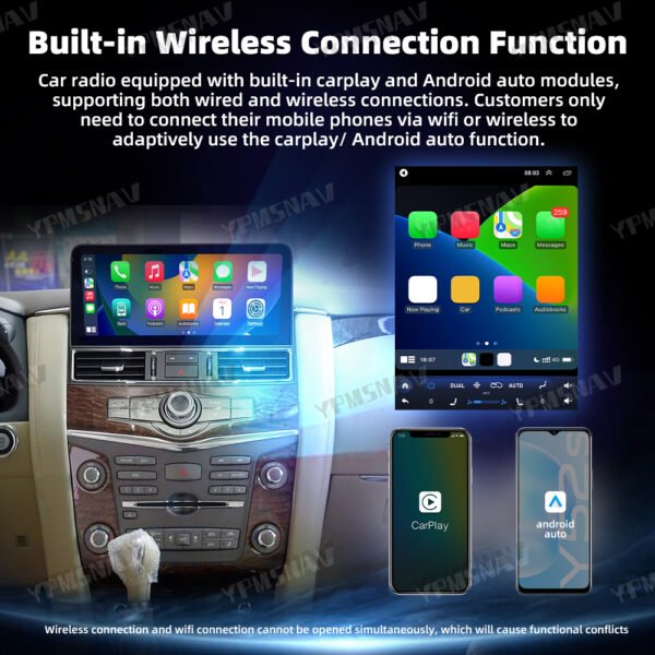 carplay 12.3 Inch Car Radio For Nissan Armada Patrol Y62 For Infiniti QX80 2010-2020