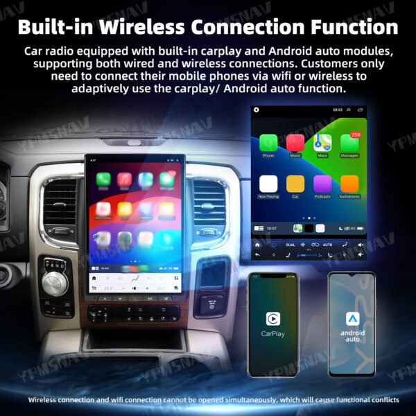 carplay 14.4 Inch Car Radio For Dodge Ram 1500 2500 3500 2013-2018