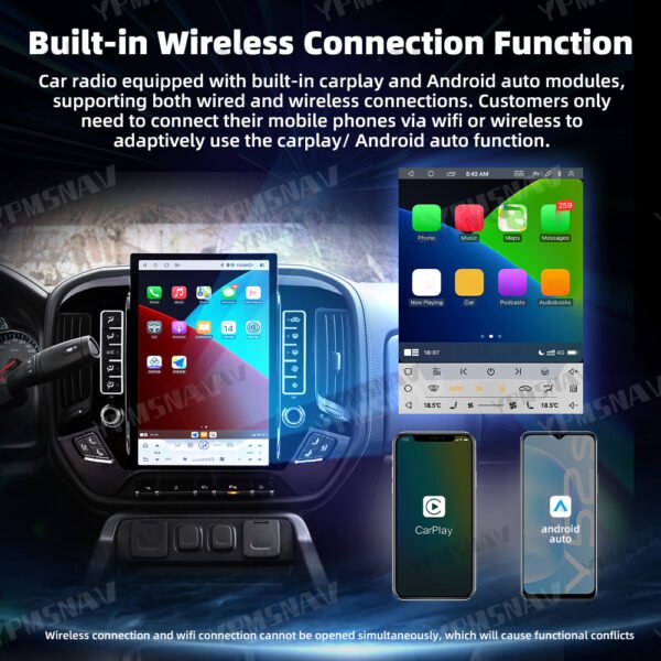 carplay 14.4 Inch Car Radio For GMC Sierra For Chevrolet Silverado 2013-2019
