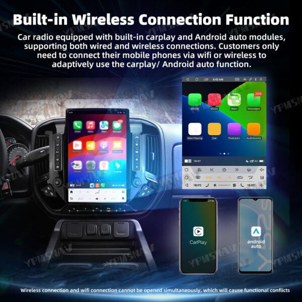 carplay 14.4 Inch Car Radio For GMC Sierra For Chevrolet Silverado 2013-2019