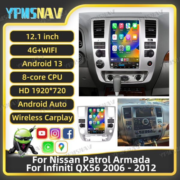 12.1 Inch Car Radio For Nissan Patrol Armada SE For Infiniti QX56 2006-2012