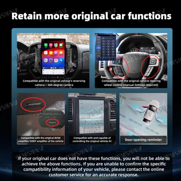 原车方控-空调-倒车 14.4 Inch Car Radio For GMC Sierra For Chevrolet Silverado 2013-2019