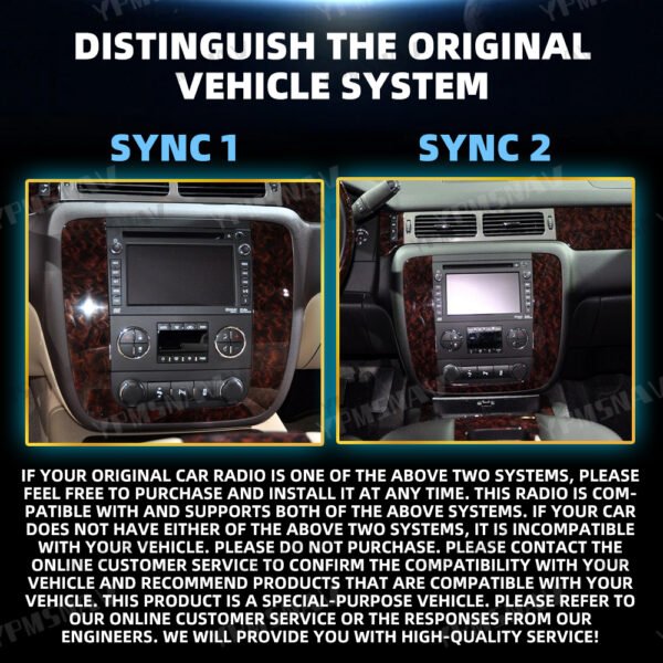 原车系统区分 12.1 Inch Car Radio For GMC Yukon Chevrolet Tahoe Silverado 2007-2013