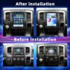 安装前后 10.4 Inch Car Radio For Dodge Ram 1500 2500 3500 2013-2018