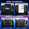 安装前后 14.4 Inch Car Radio For GMC Sierra For Chevrolet Silverado 2013-2019