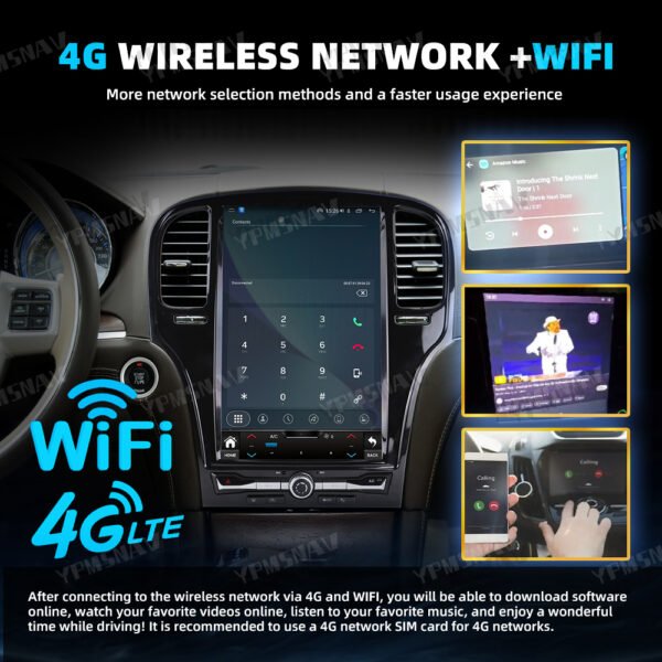 4G+WIFI 14.5 Inch Car Radio For Chrysler 300 300S 300C 2011-2023