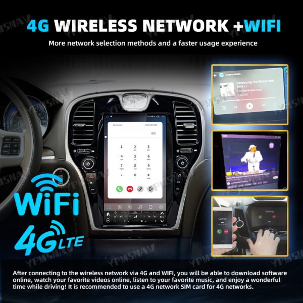 4G+WIFI 13.6 Inch Car Radio For Chrysler 300 300S 300C 2011-2023