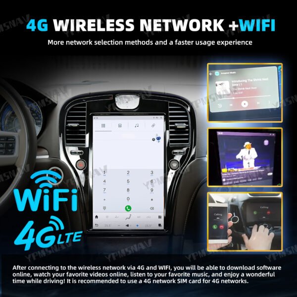 4G+WIFI_副本 14.4 Inch Car Radio For Chrysler 300 300S 300C 2011-2023