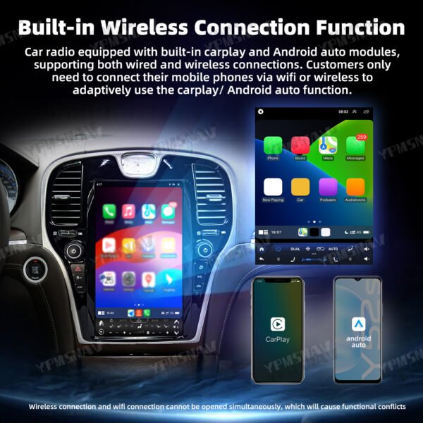 carplay 13.6 Inch Car Radio For Chrysler 300 300S 300C 2011-2023
