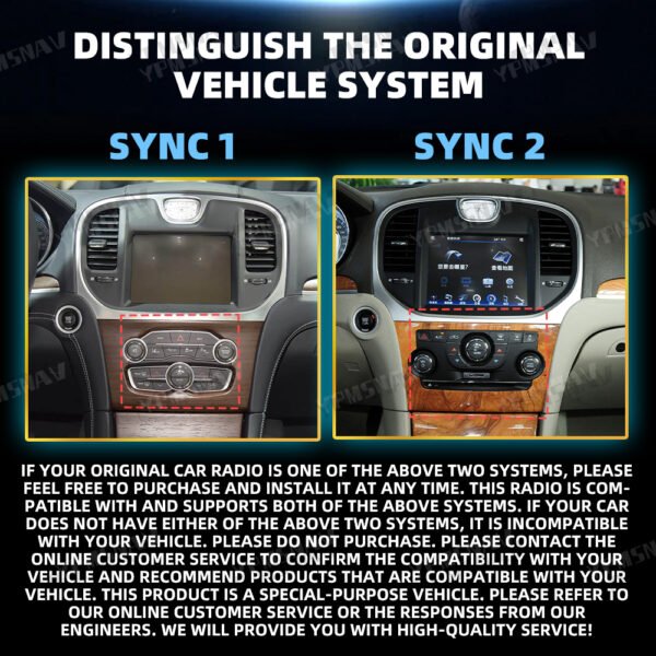 原车系统区分 14.4 Inch Car Radio For Chrysler 300 300S 300C 2011-2023