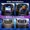安装前后 14.5 Inch Car Radio For Chrysler 300 300S 300C 2011-2023