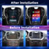 安装前后 13.6 Inch Car Radio For Chrysler 300 300S 300C 2011-2023