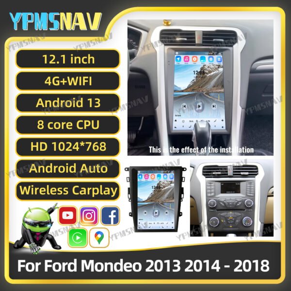 12.1 Inch Car Radio For Ford Mondeo 2013-2018