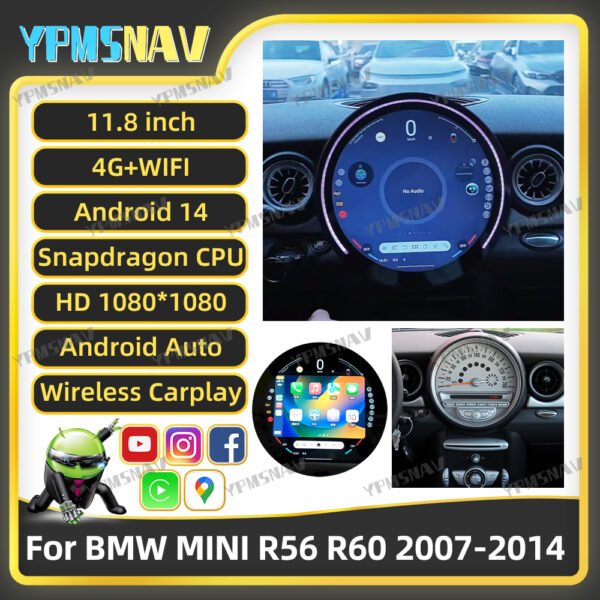 11.8 Inch Car Radio For BMW MINI R56 R60 2007-2014