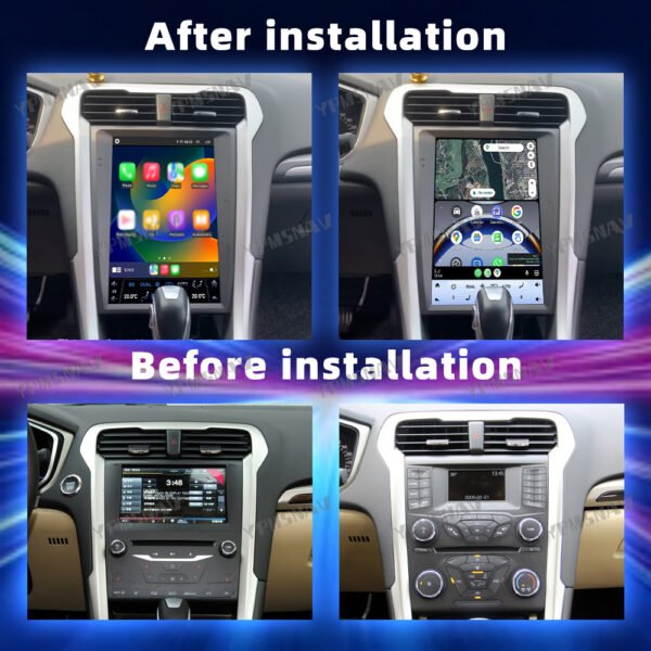安装前后 12.1 Inch Car Radio For Ford Mondeo 2013-2018